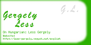 gergely less business card